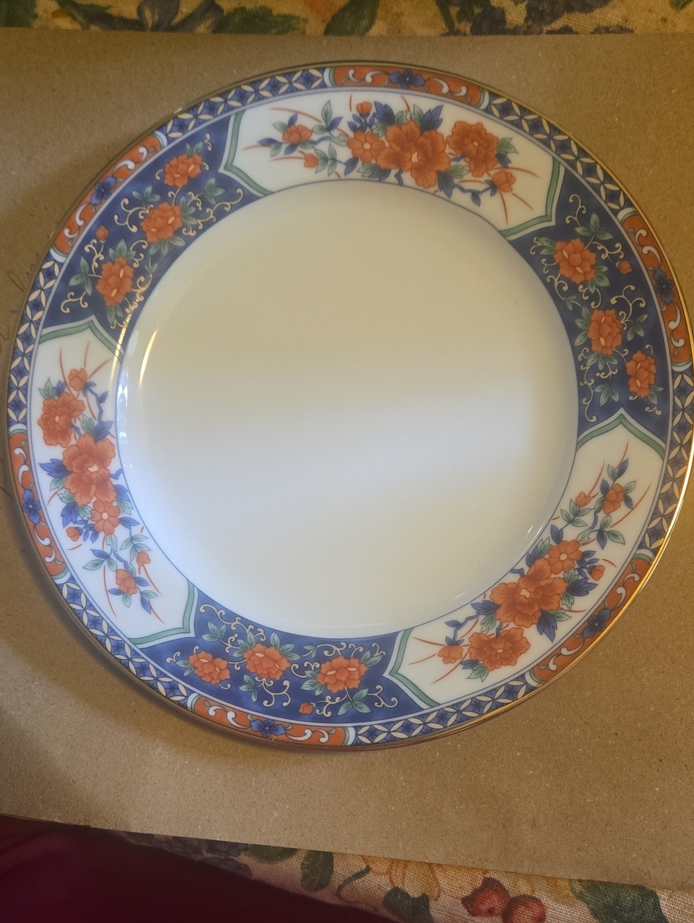 Tiffany & Co. Salad Or Dessert  Plate In The Asian Imari Pattern.